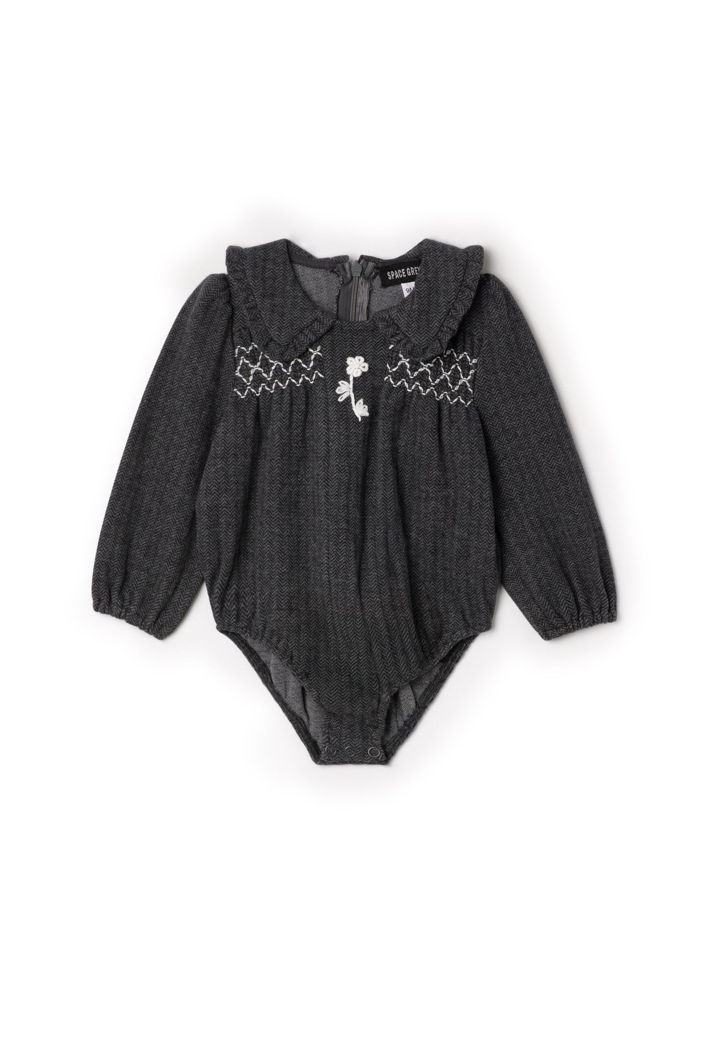 Herringbone Stretch Bubble Black