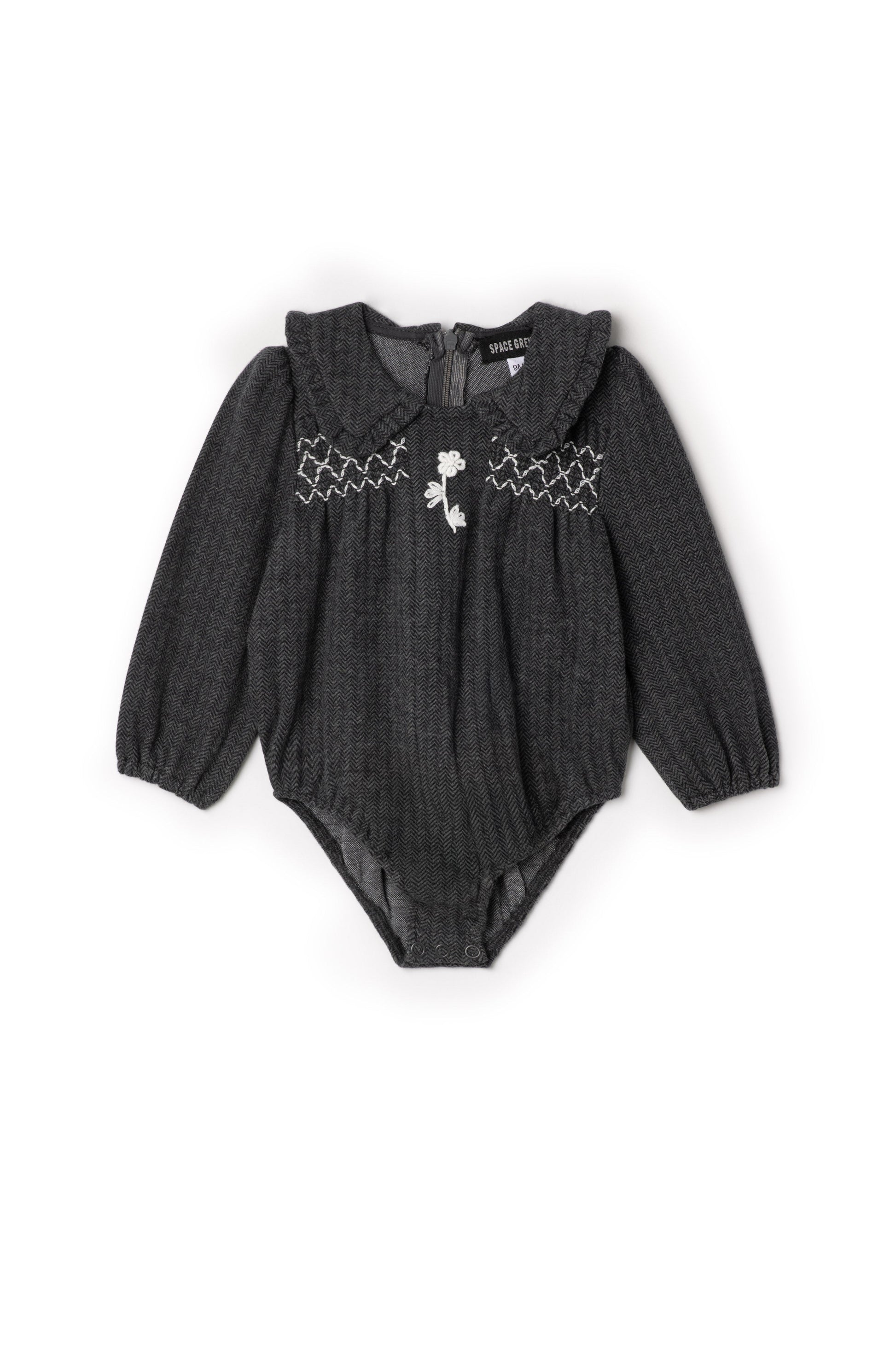 Herringbone Stretch Bubble Black