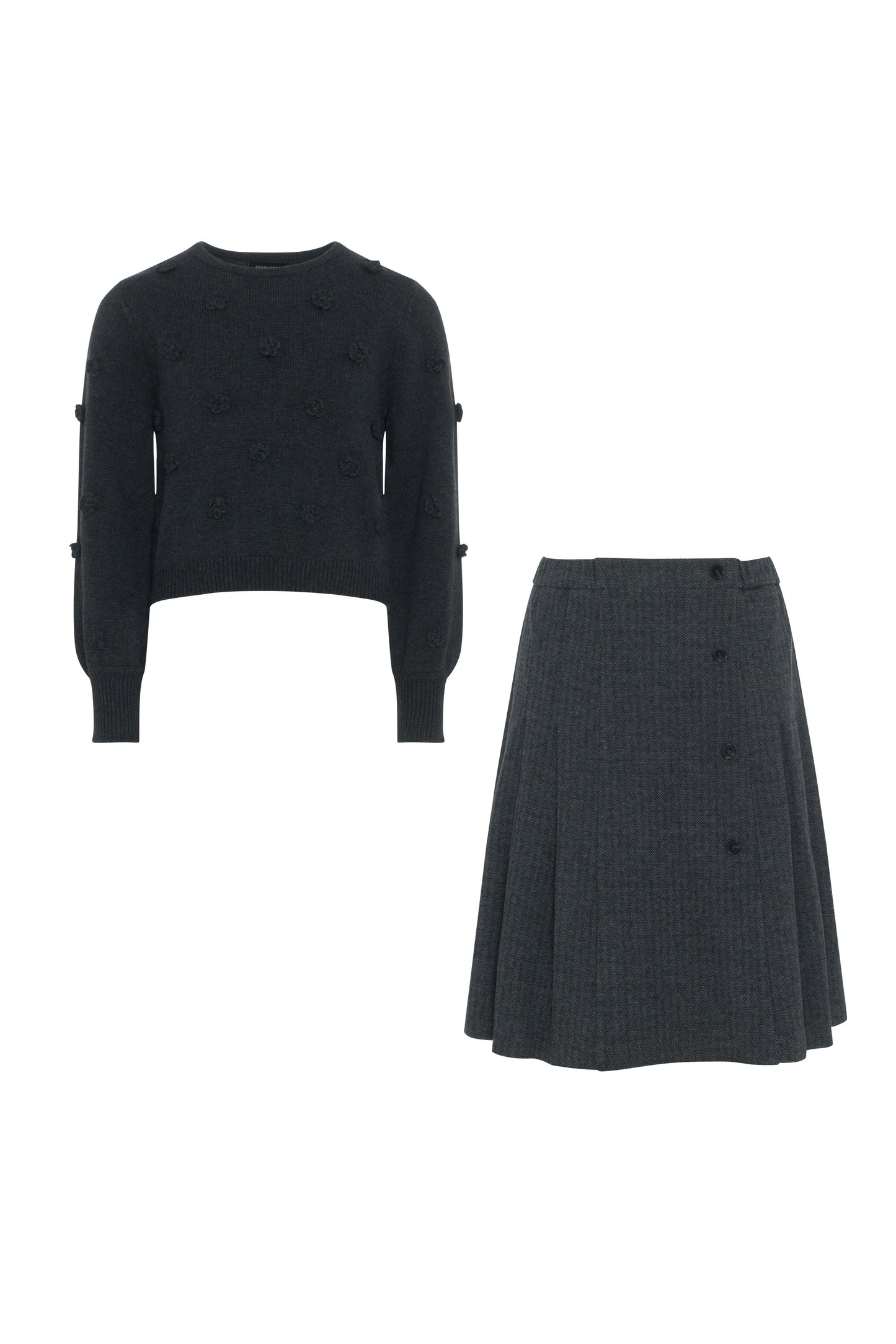 Herringbone Stretch Set Black