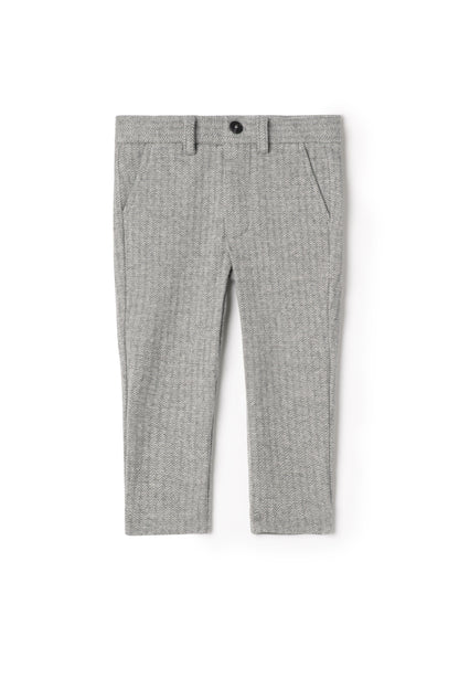 Herringbone Stretch Pants Grey