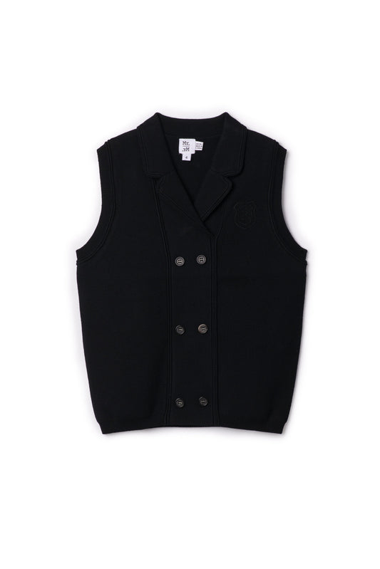Double Breasted Vest Black