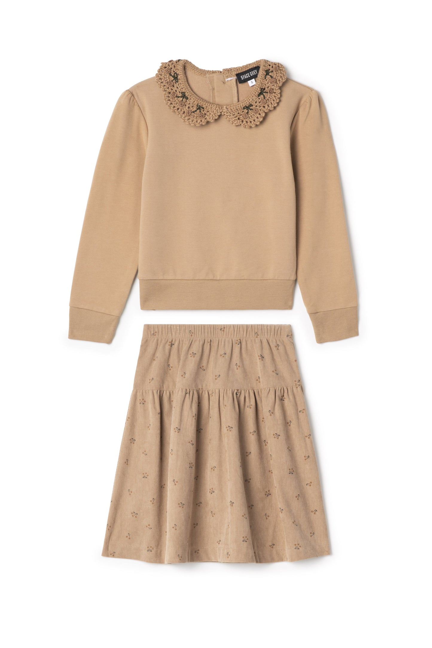 Corduroy Skirt Set Dusty Pink