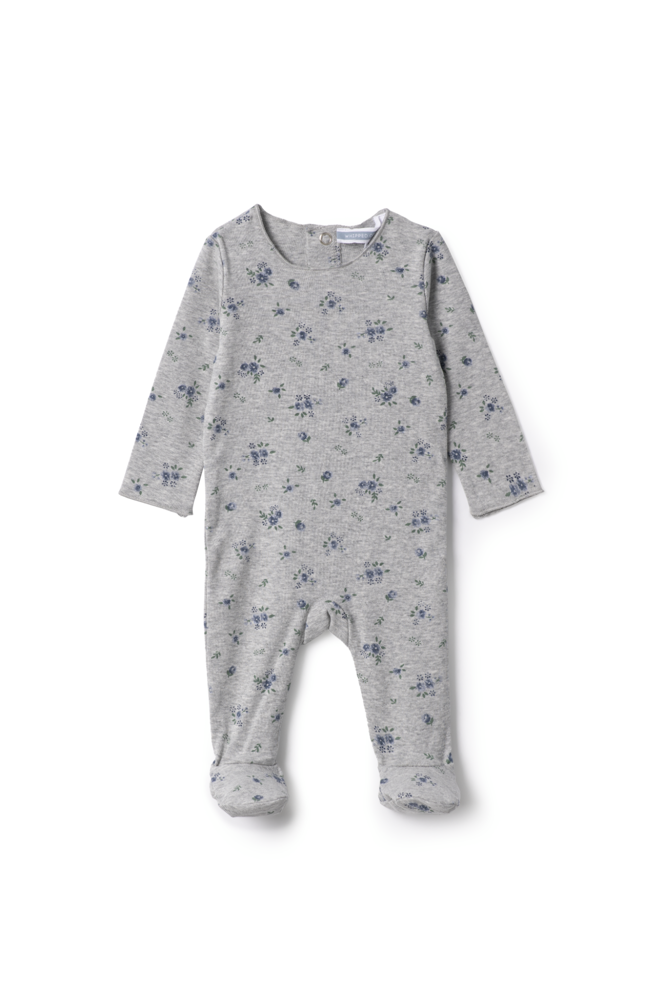 Floral Print Onesie Grey Mix