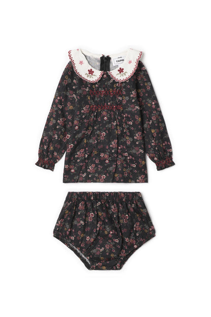 Woven Embroidered Set Black