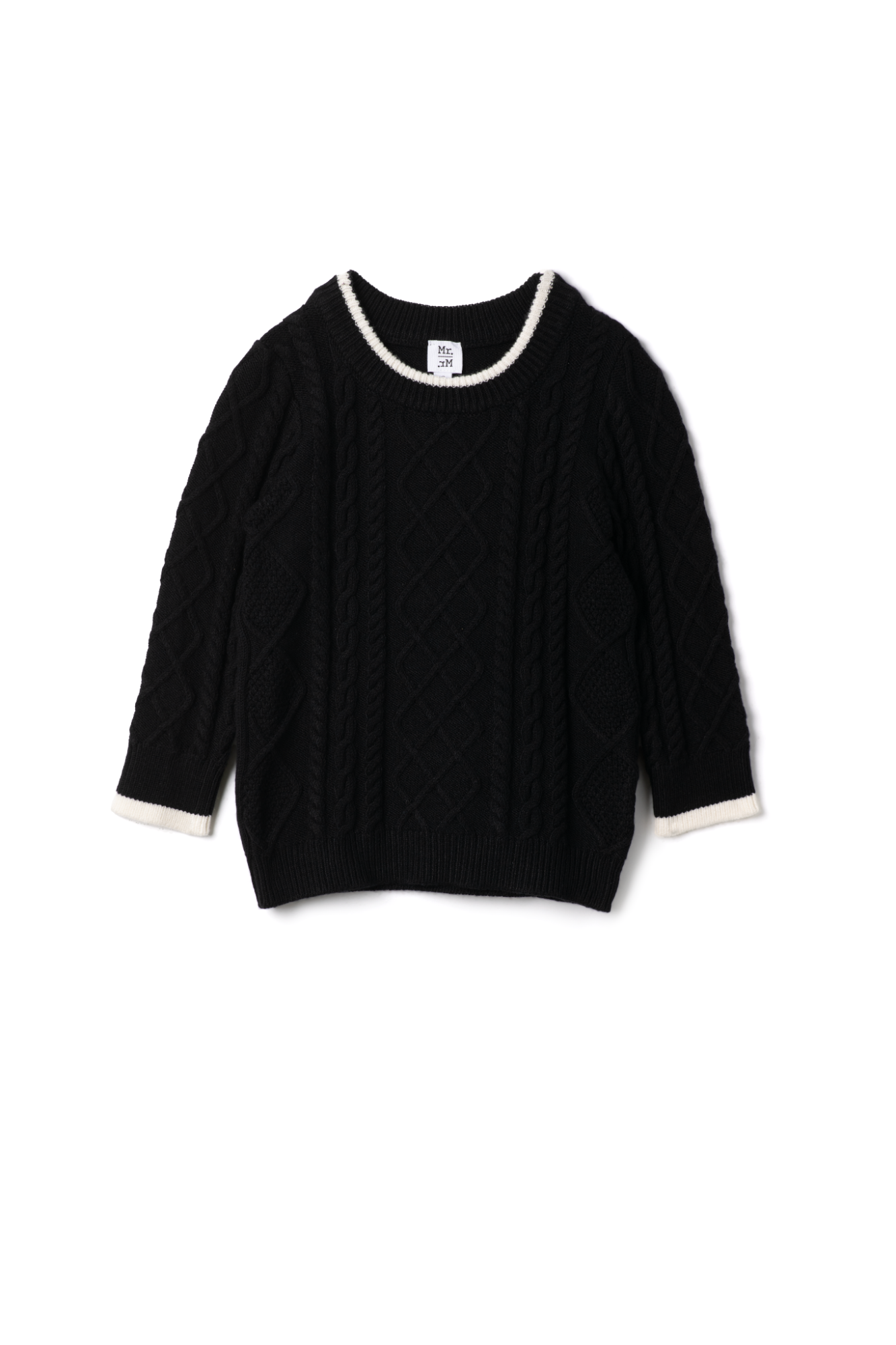Cable Knit Sweater Black