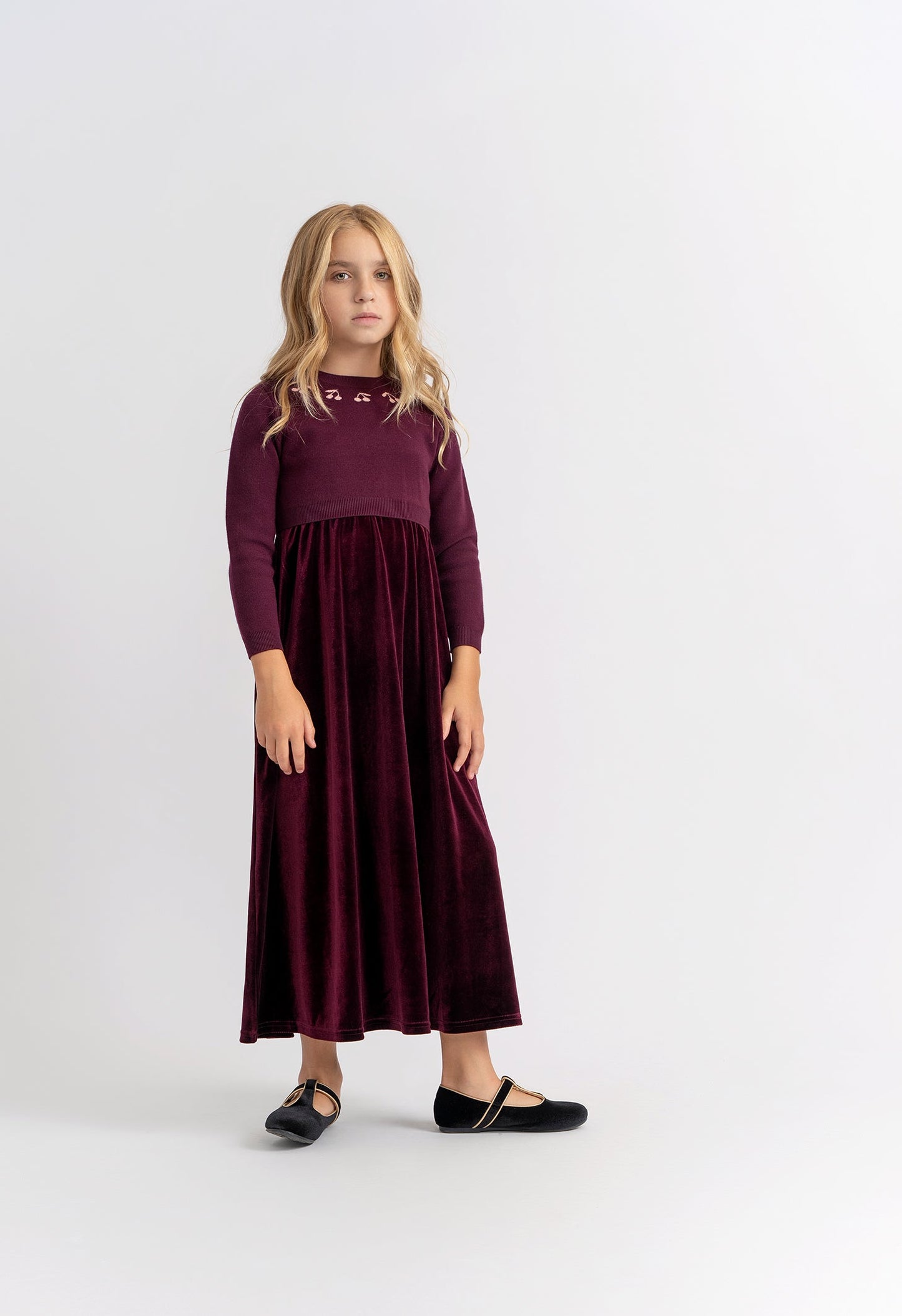 Cherry Slinky velour Robe