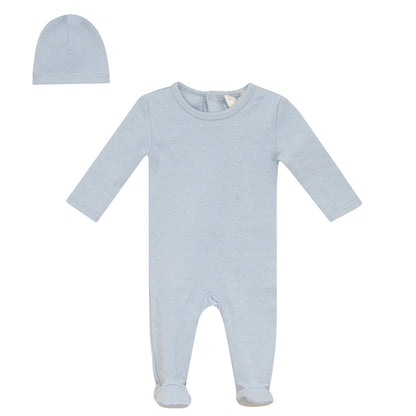 Puff Print Onesie Blue Mist