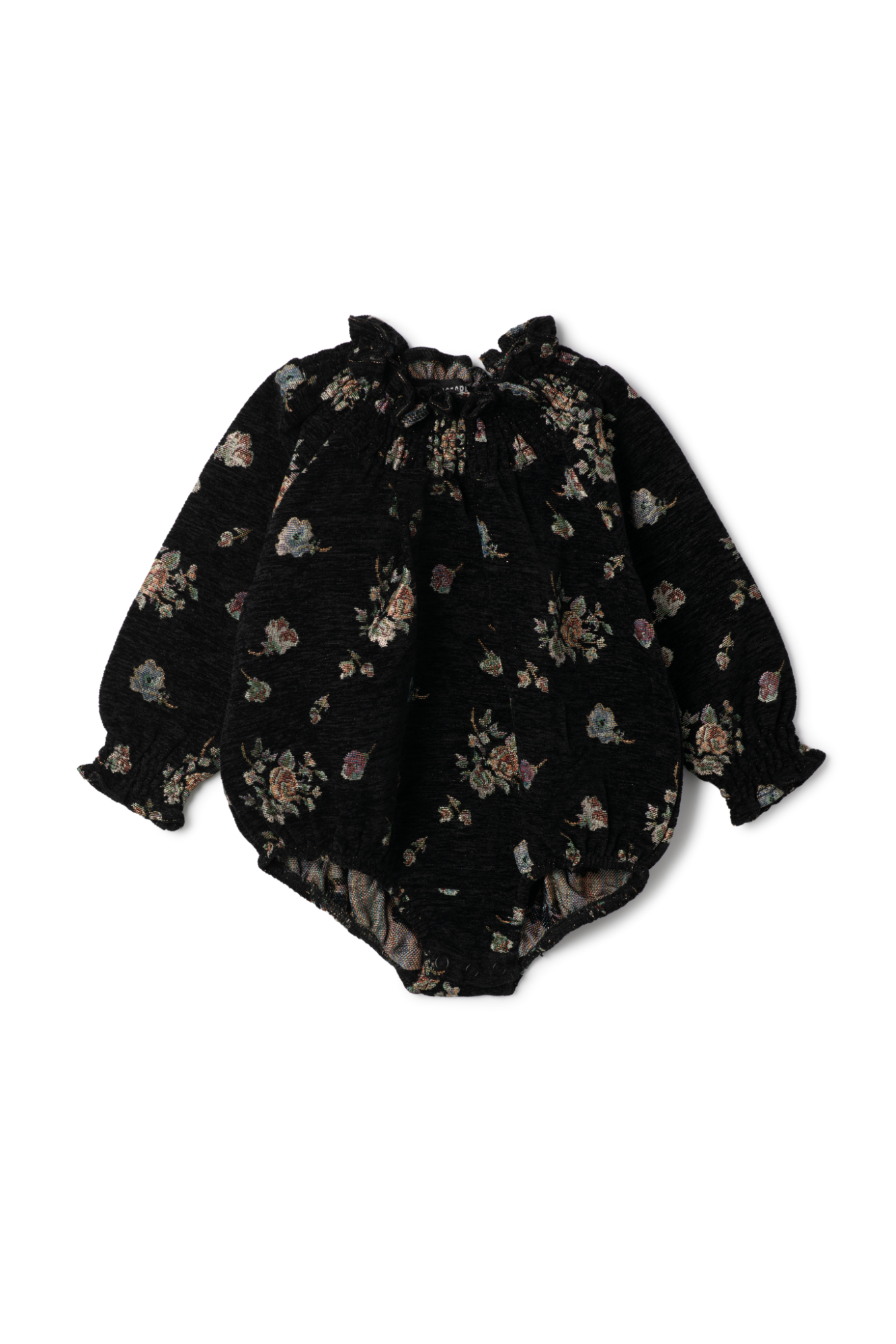 Floral Brocade Bubble Black