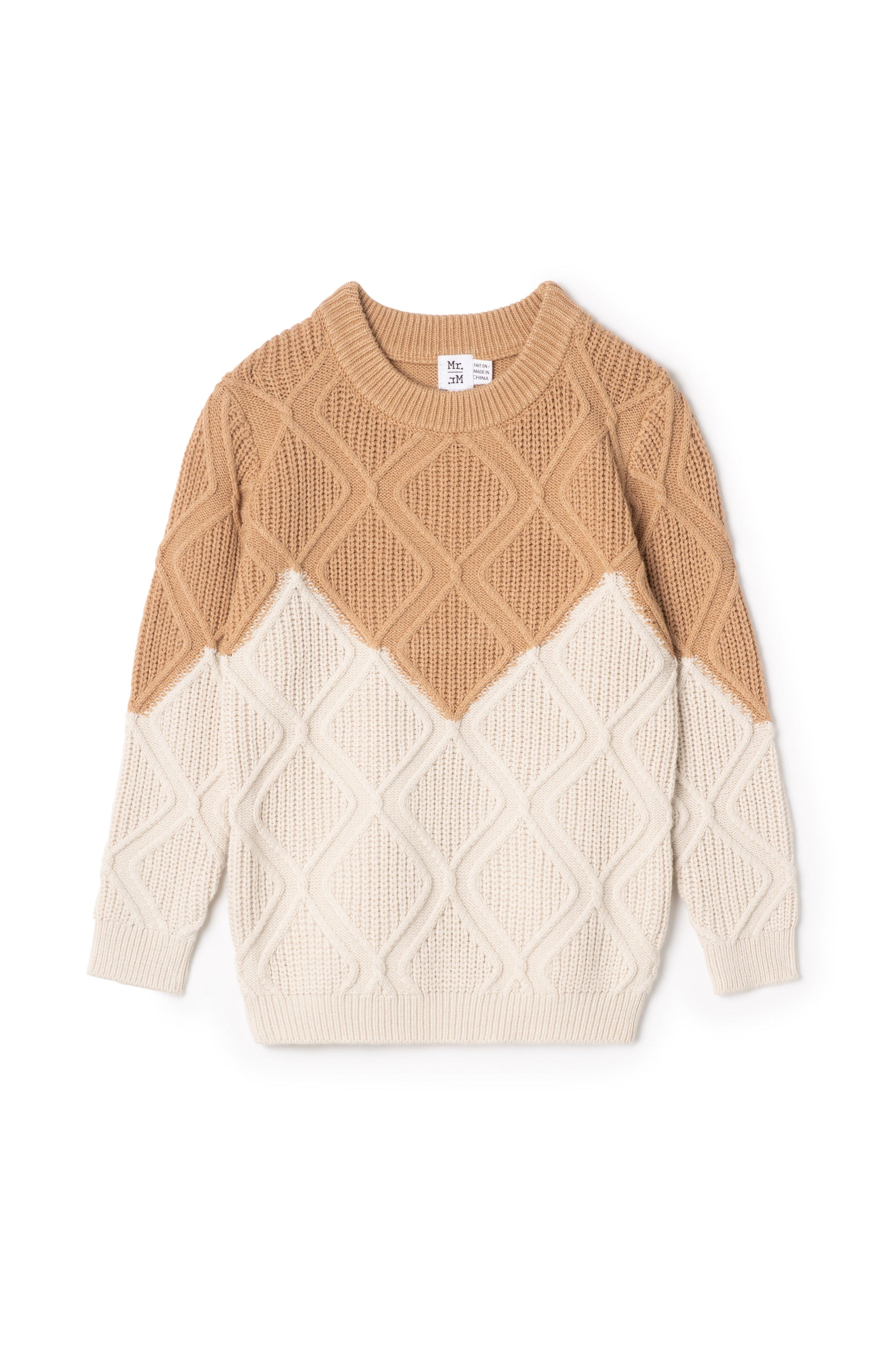 Diamond Knit Sweater Dark Almond Camel