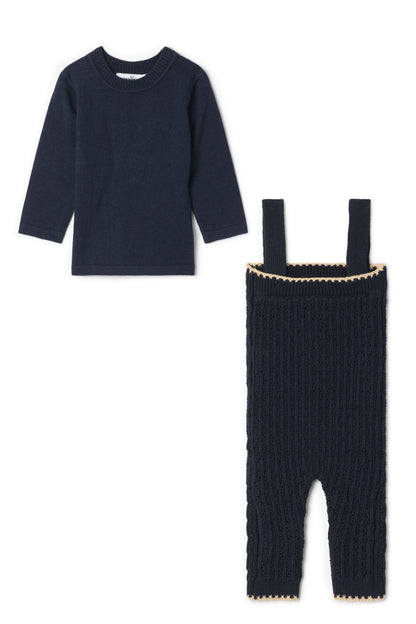 Knit Overall Set Navy