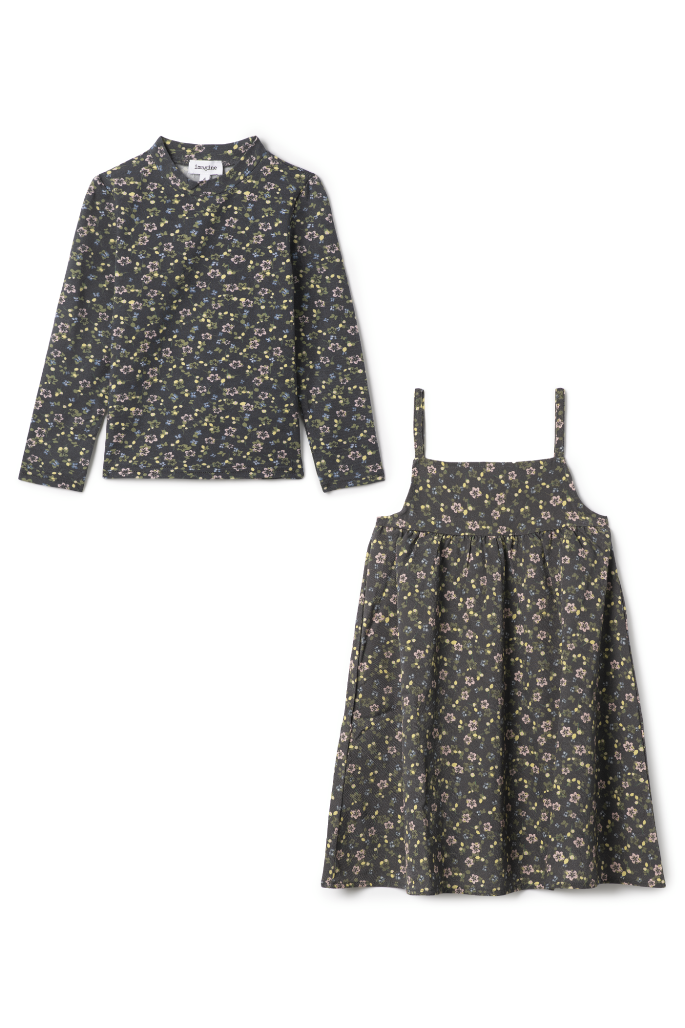 Floral Print Jumper Set Grey