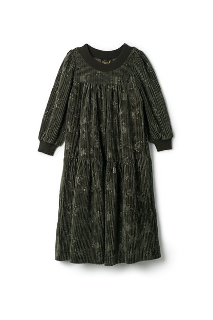 Tiered Velour Robe Olive