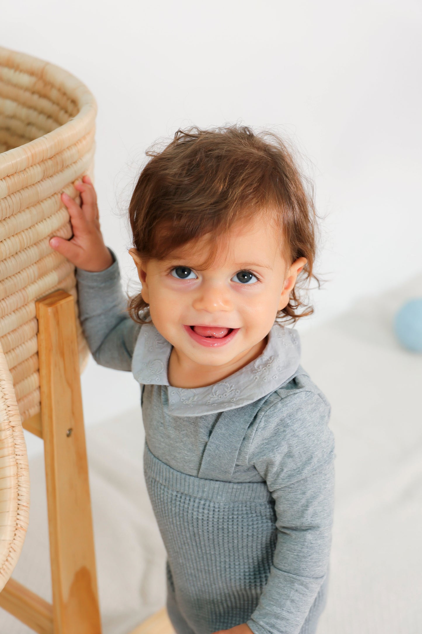 Waffle Knit Overall Set