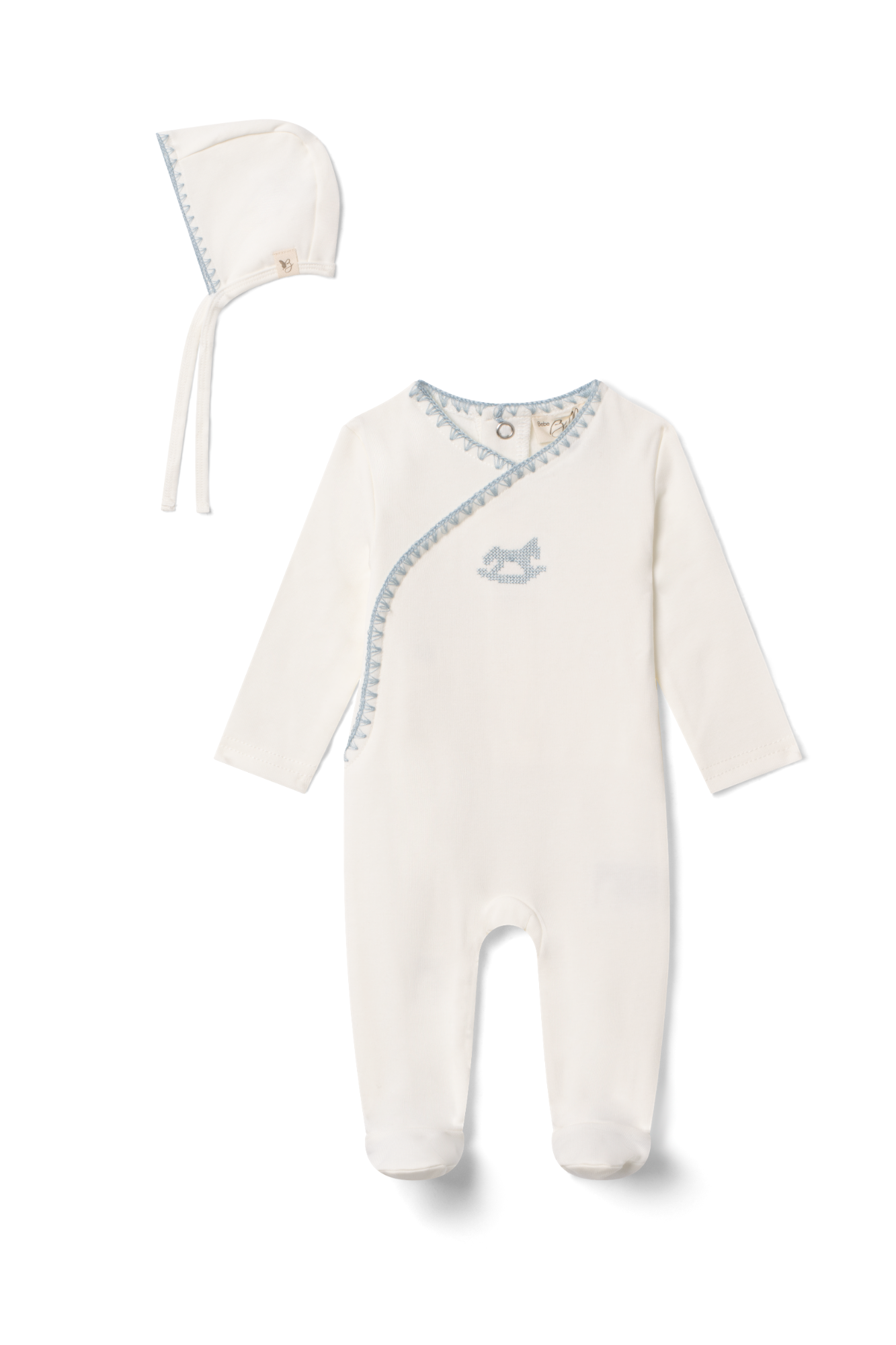 Embroidered Onesie Cream
