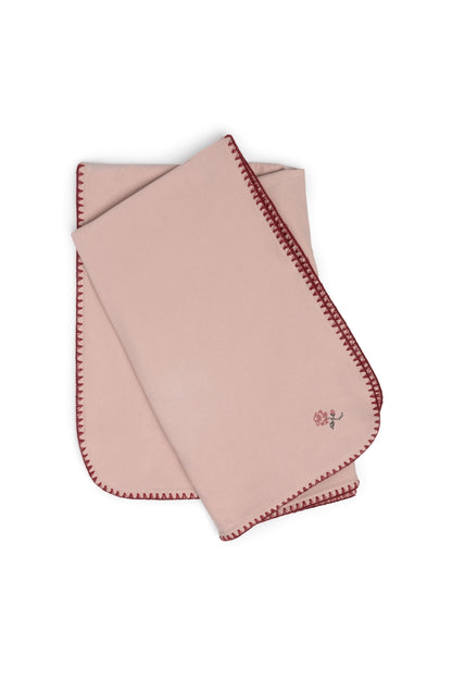 Embroidered Blanket Pink One Size