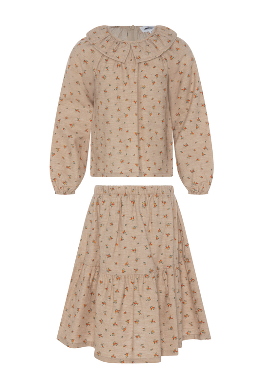 Mix Floral Print 2Pc Set Beige Mix