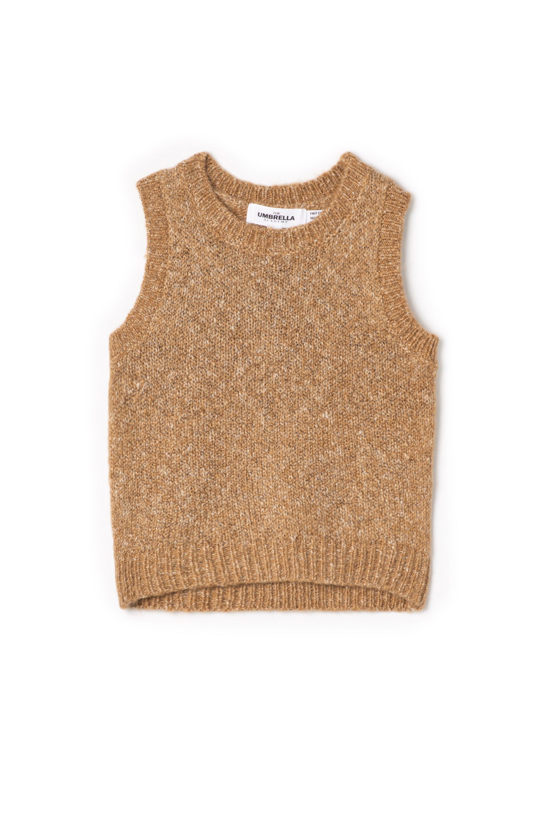 Mix Knit Vest Beige Mix