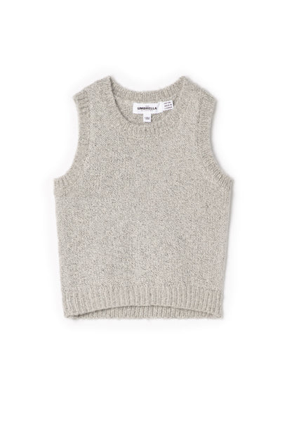 Mix Knit Vest Grey Mix