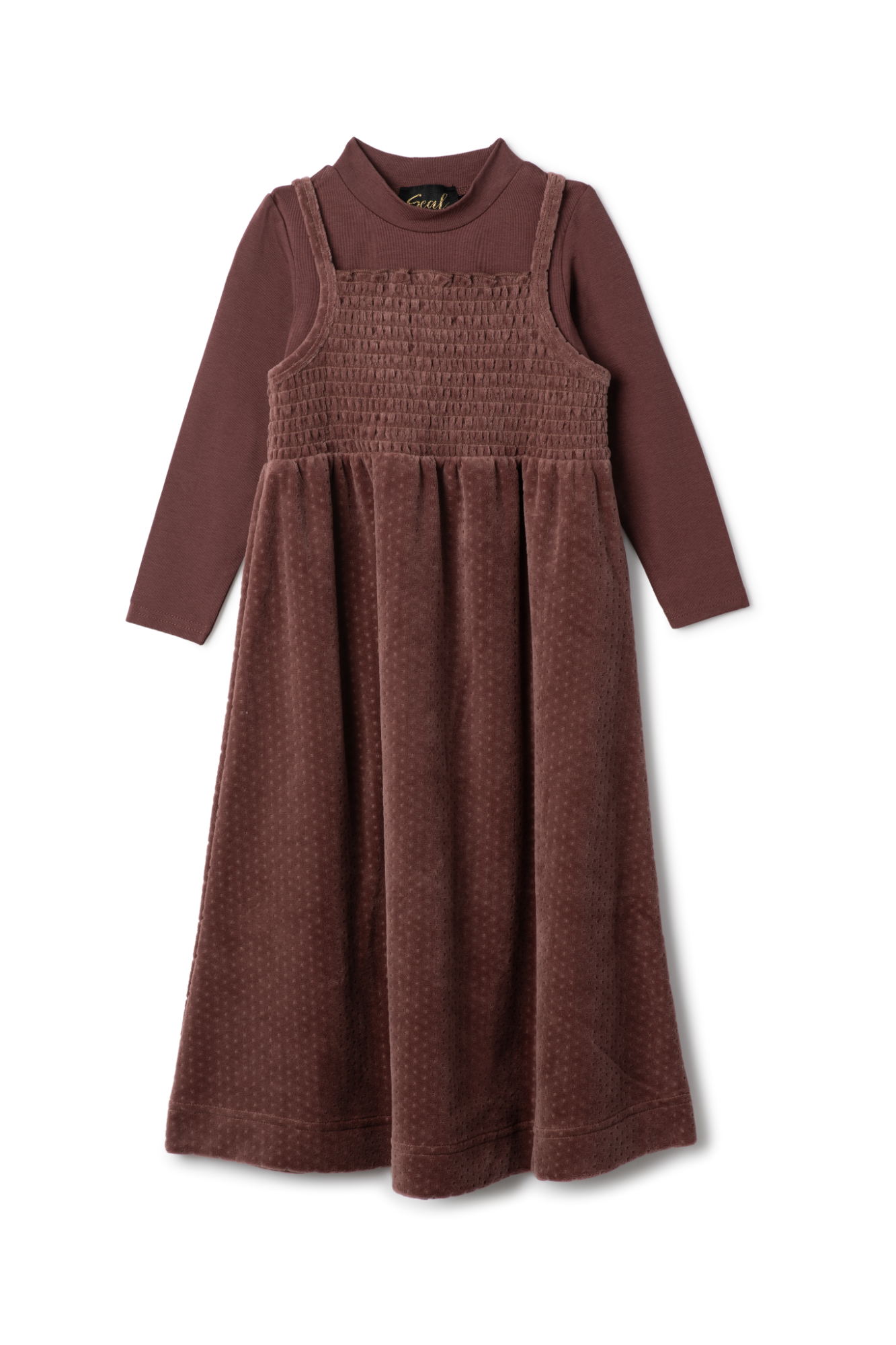 Dotted Velour Robe Black