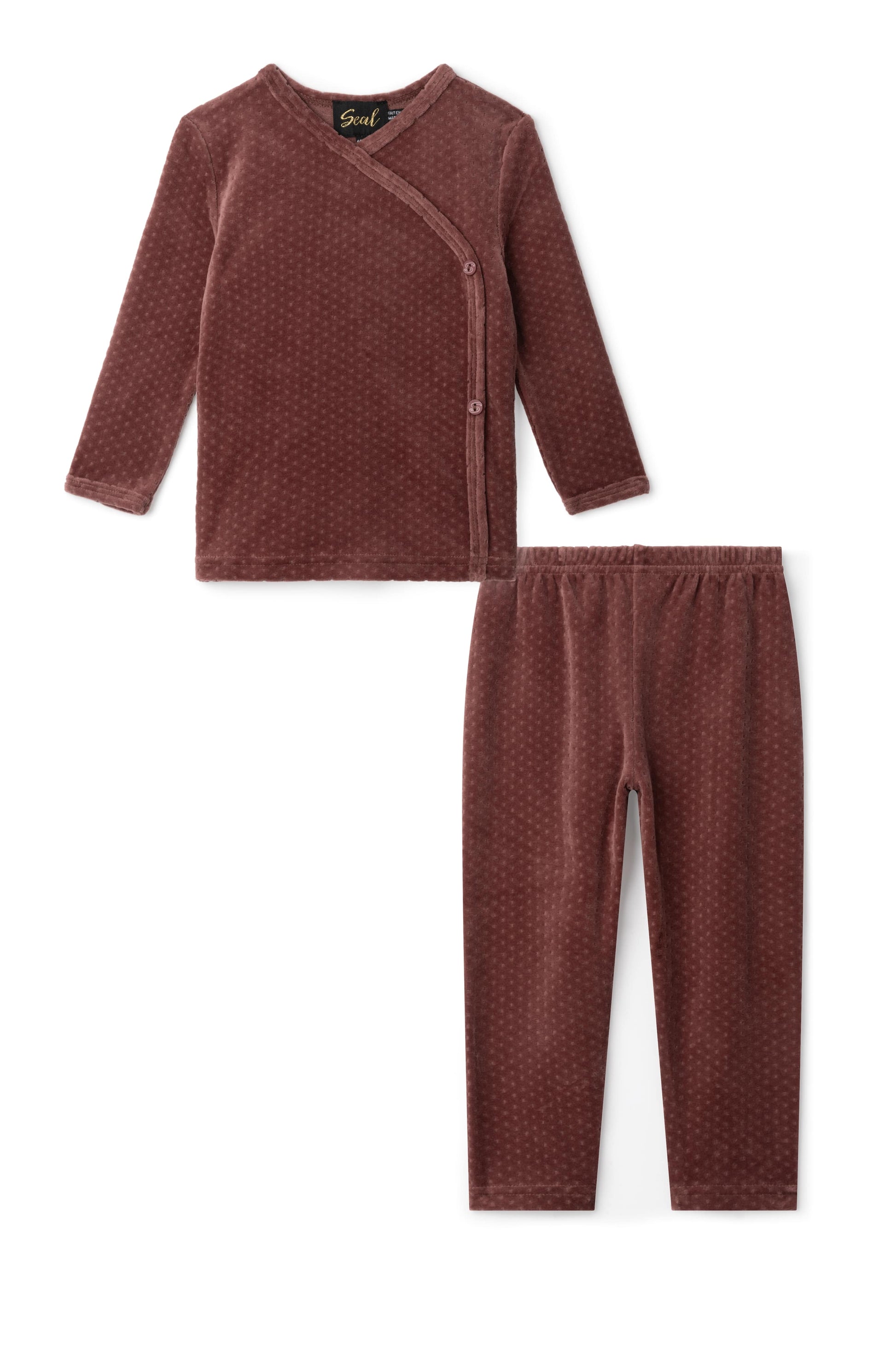 Dotted Velour 2Pc Set Twilight Mauve