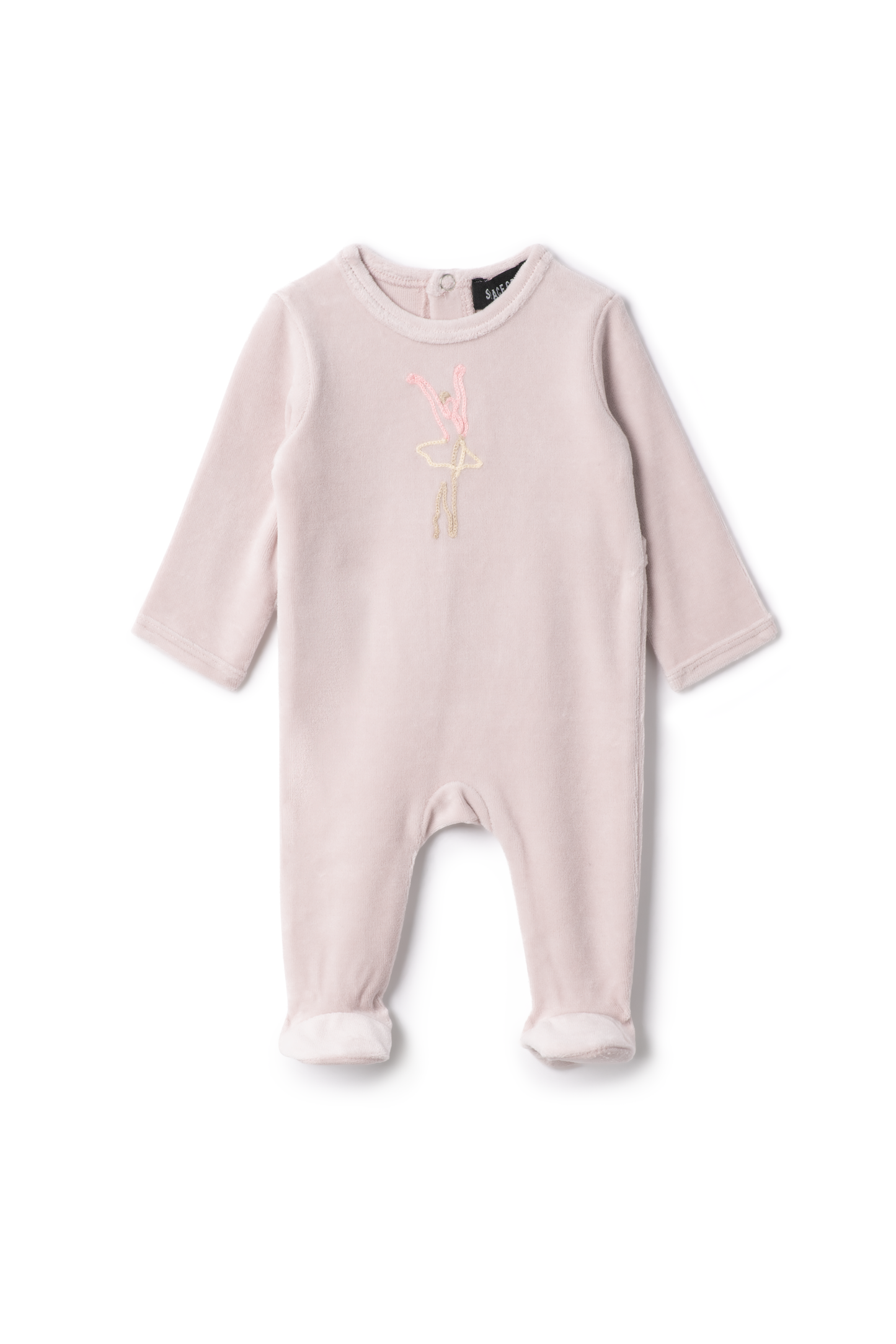 Ballerina Embroidered Onesie Primrose