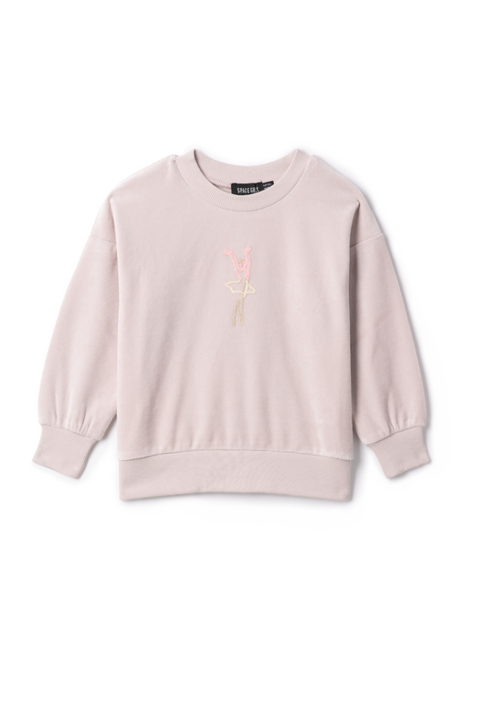 Ballerina Embroidered Sweatshirt Primrose
