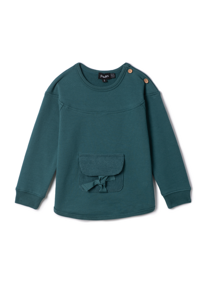 Corduroy Pocket Sweatshirt Transformative Teal