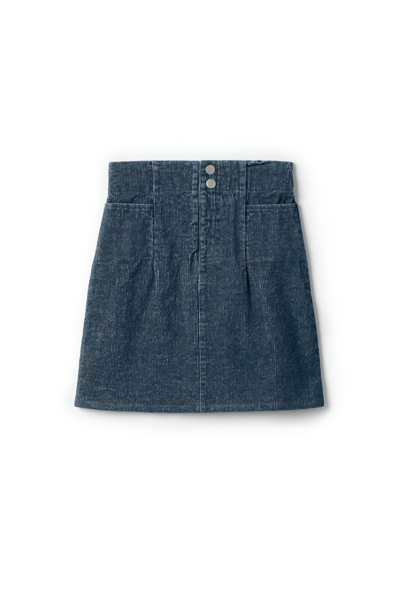 Rib Denim Skirt Dark Denim