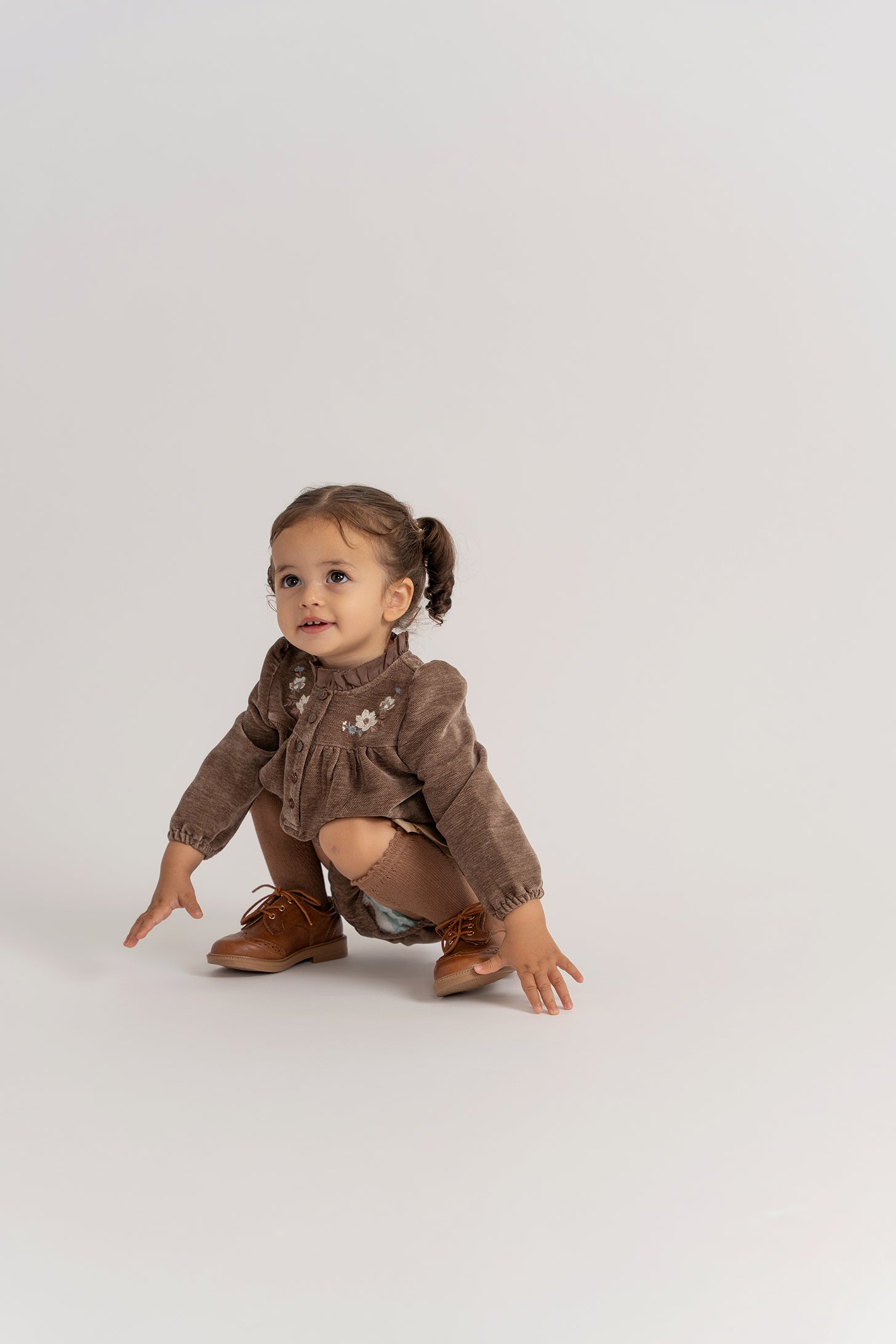 Velvet Embroidered Floral Bubble