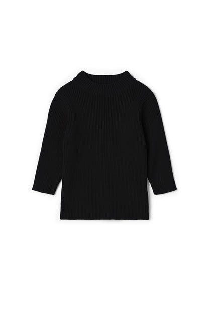 Mock Neck Top Black