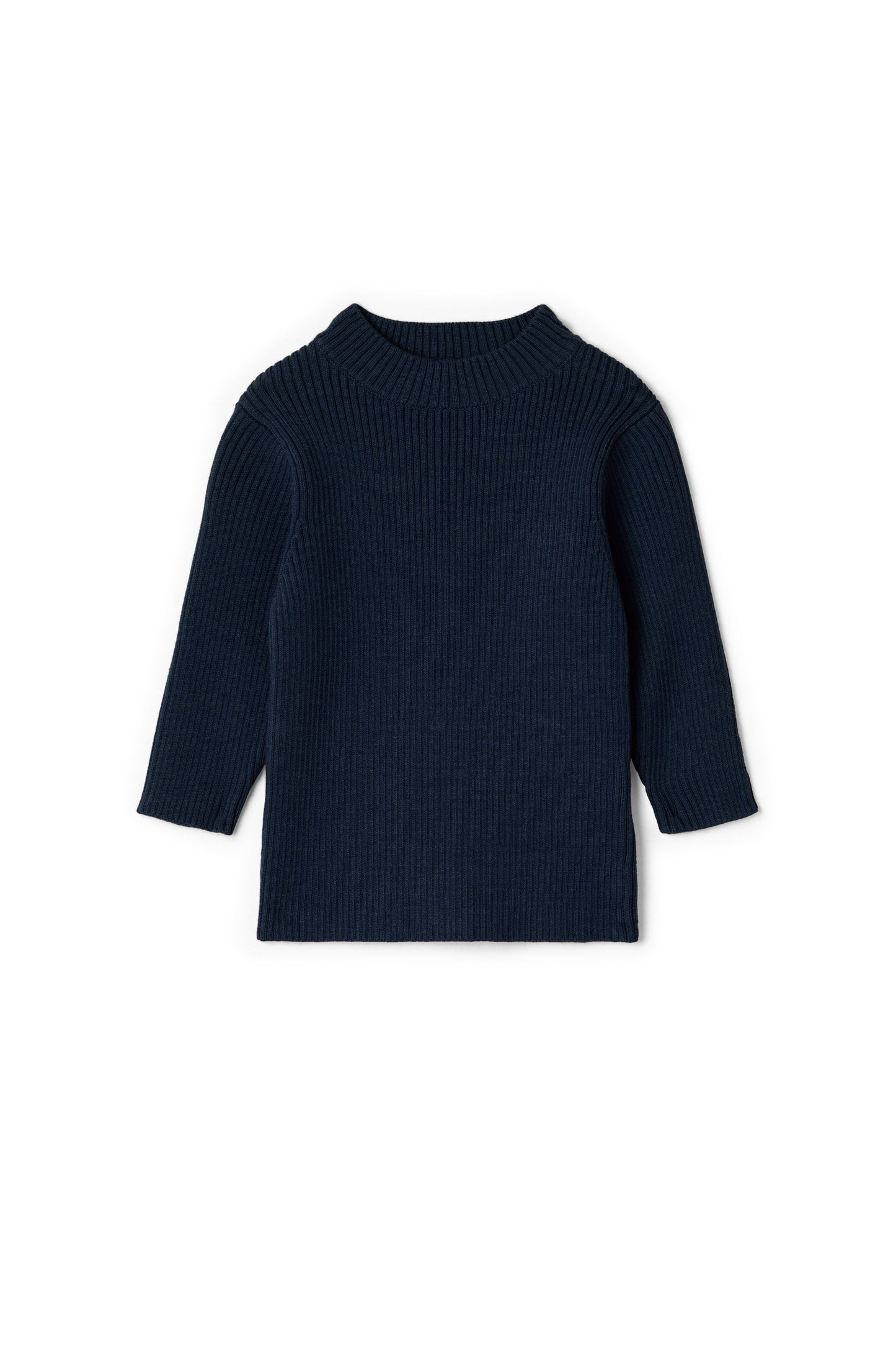 Mock Neck Top Navy