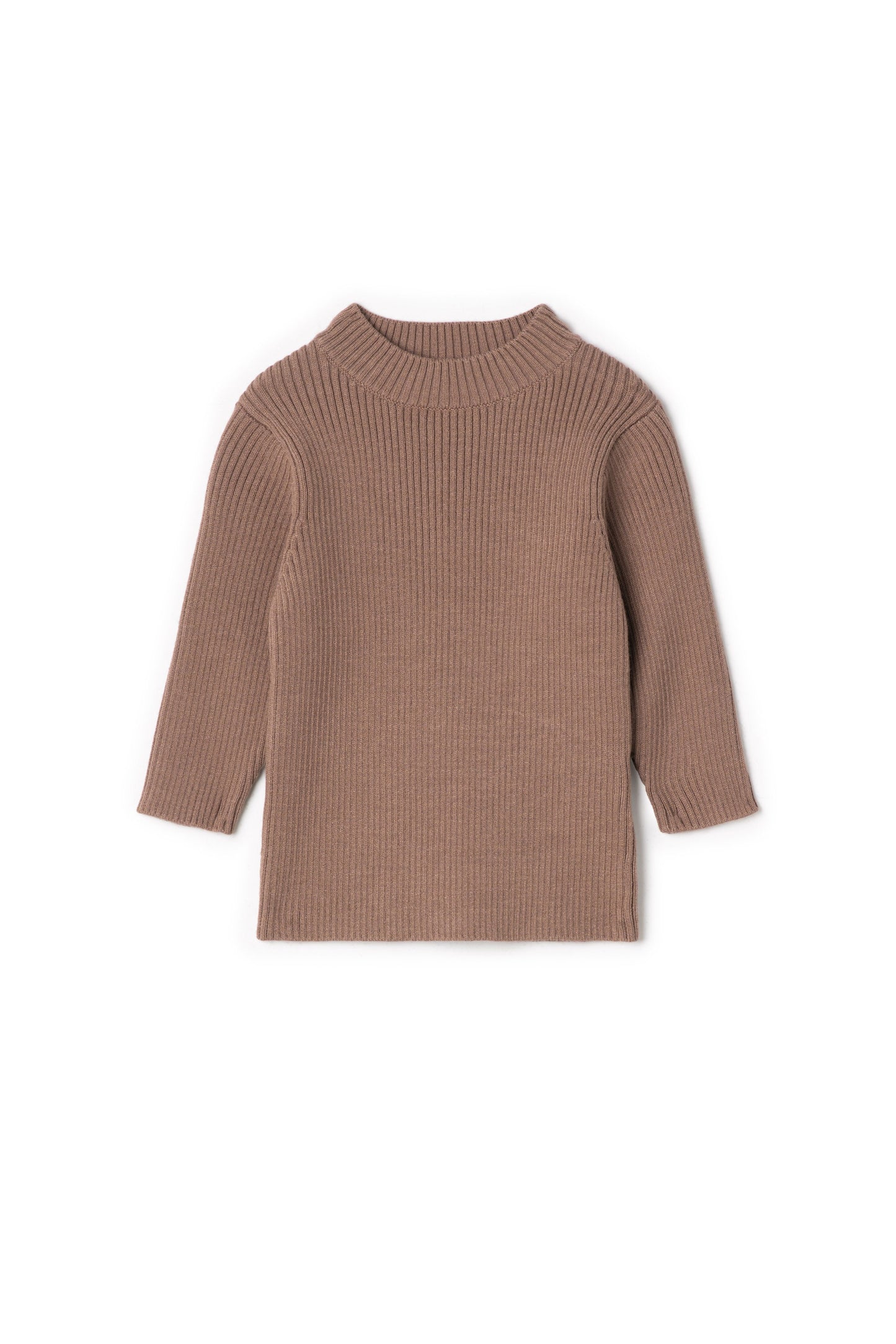 Mock Neck Top Taupe