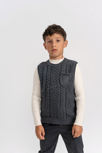 Crest Knitted Vest
