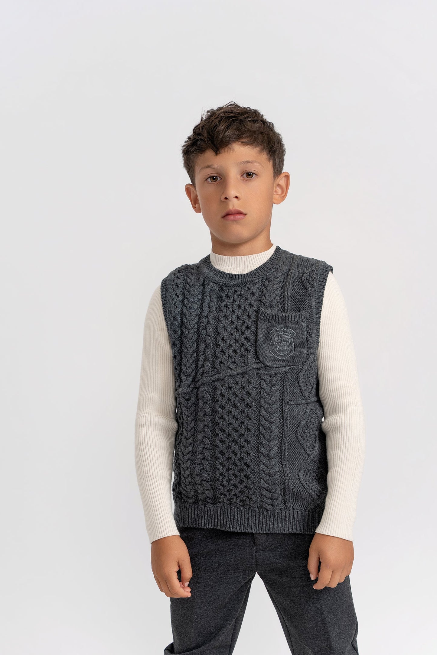 Crest Knitted Vest