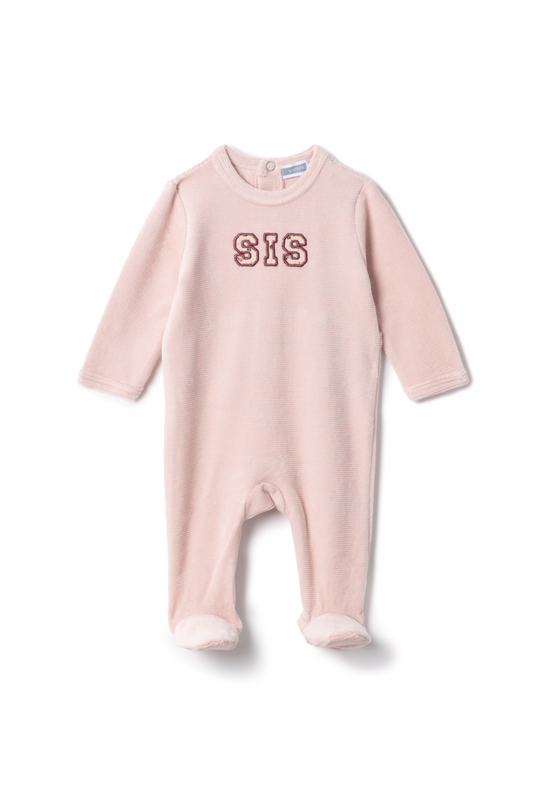 Bro Applique Onesie Light Pink