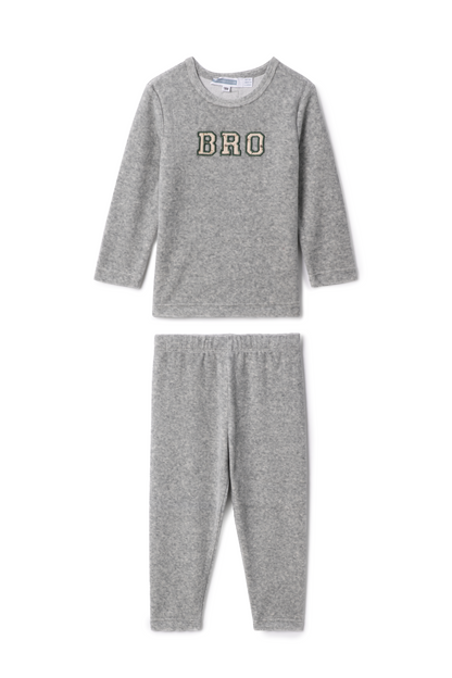 Bro Applique 2Pc Set Grey Mix