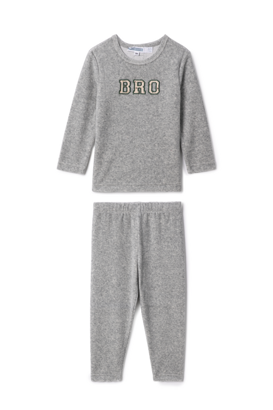 Bro Applique 2Pc Set Grey Mix