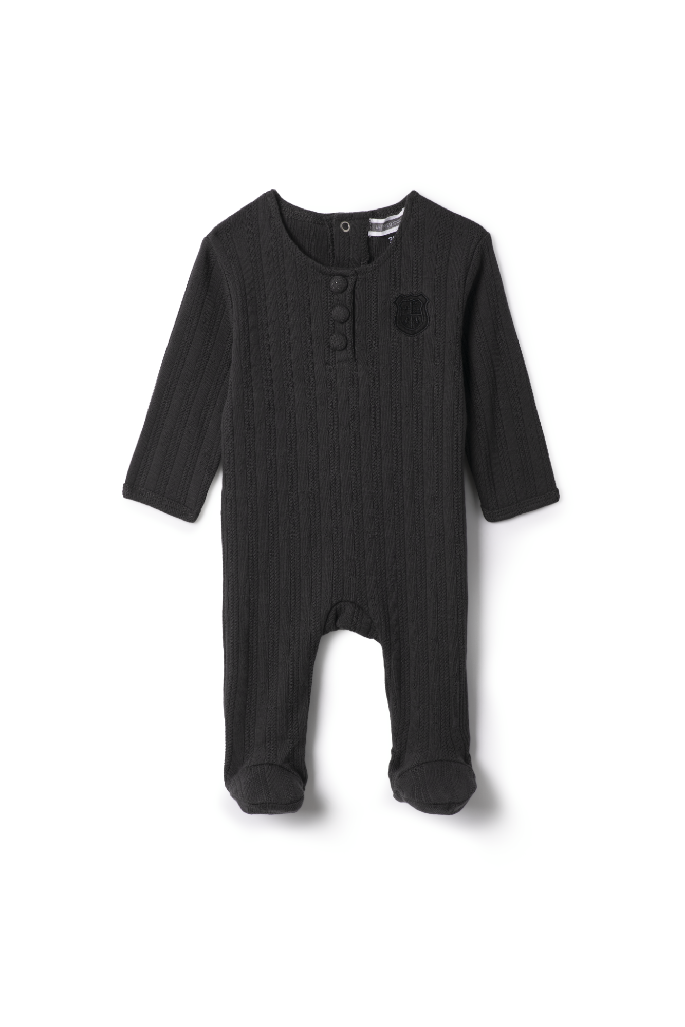 Pointelle Onesie Charcoal