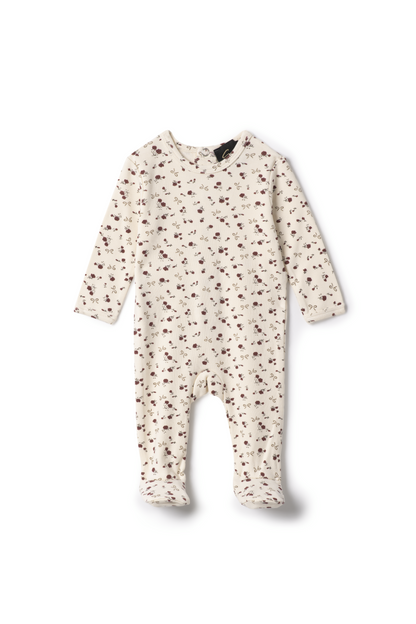 Floral Print Onesie Cream