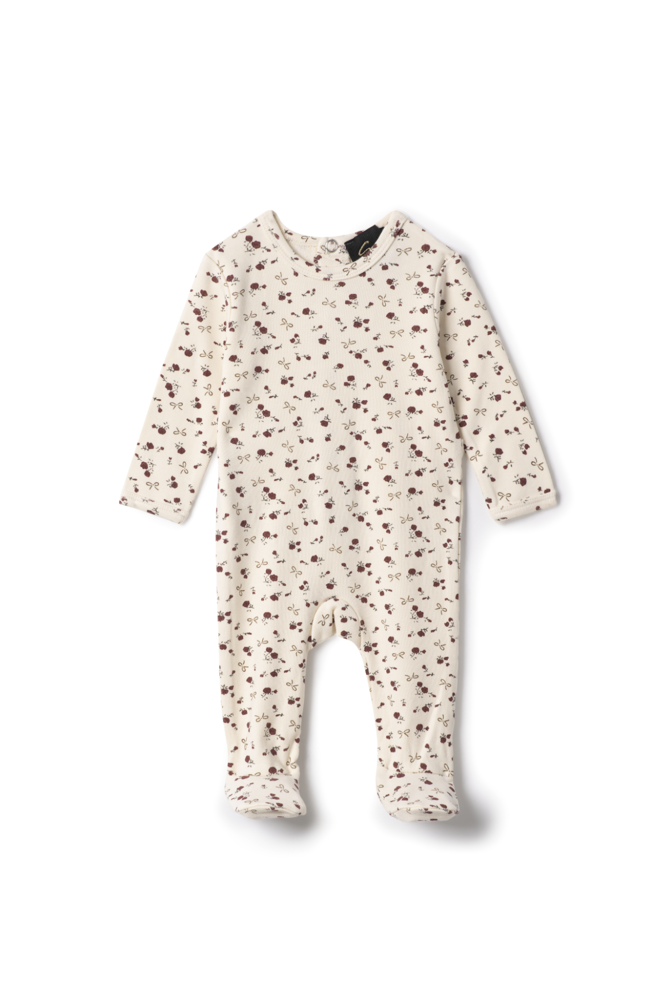 Floral Print Onesie Cream
