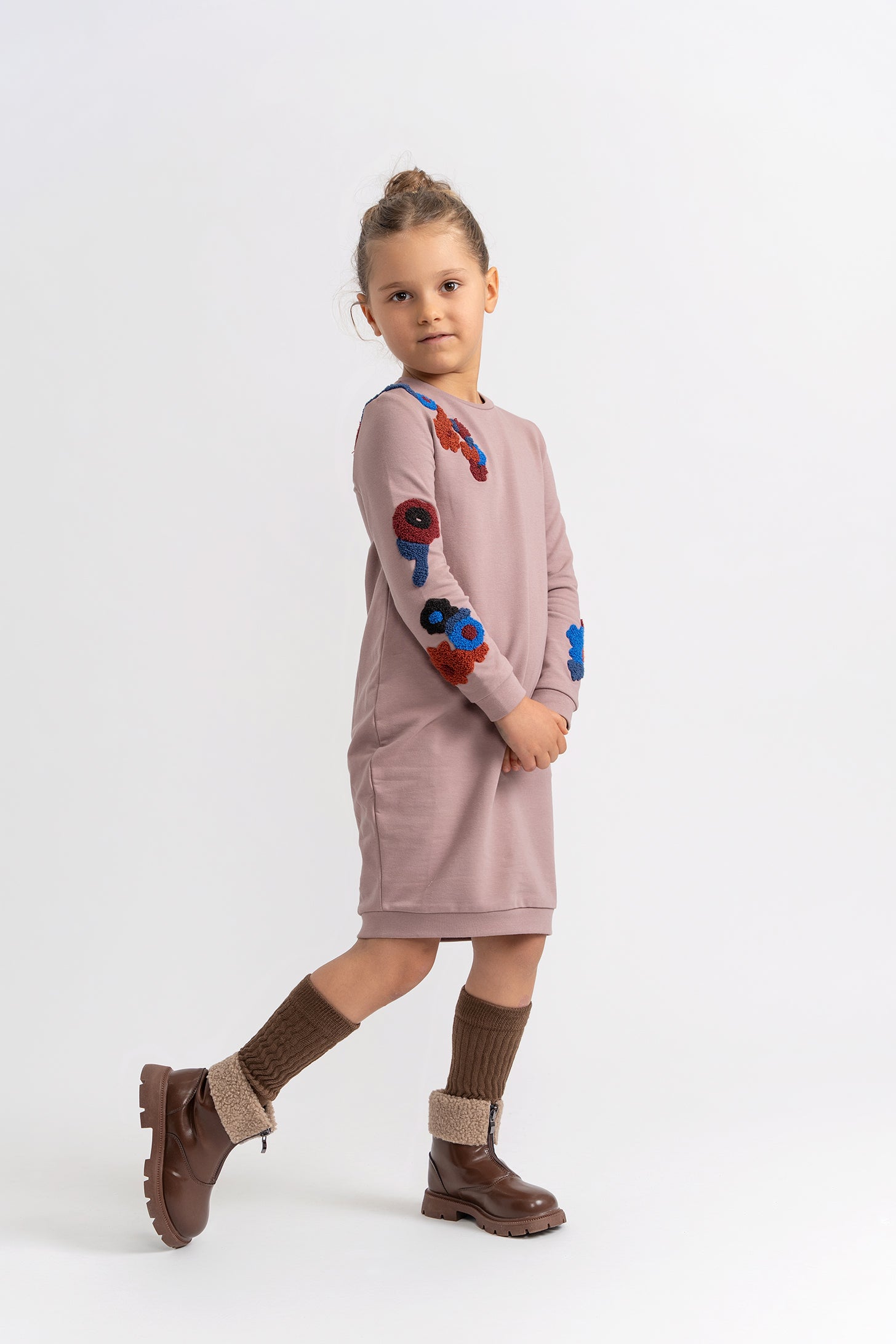 Hook Stitch Sweatershirt Dress