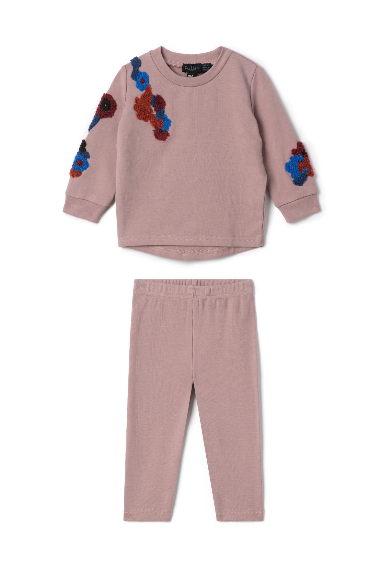 Hook Stitch Applique 2Pc Set Twilight Mauve