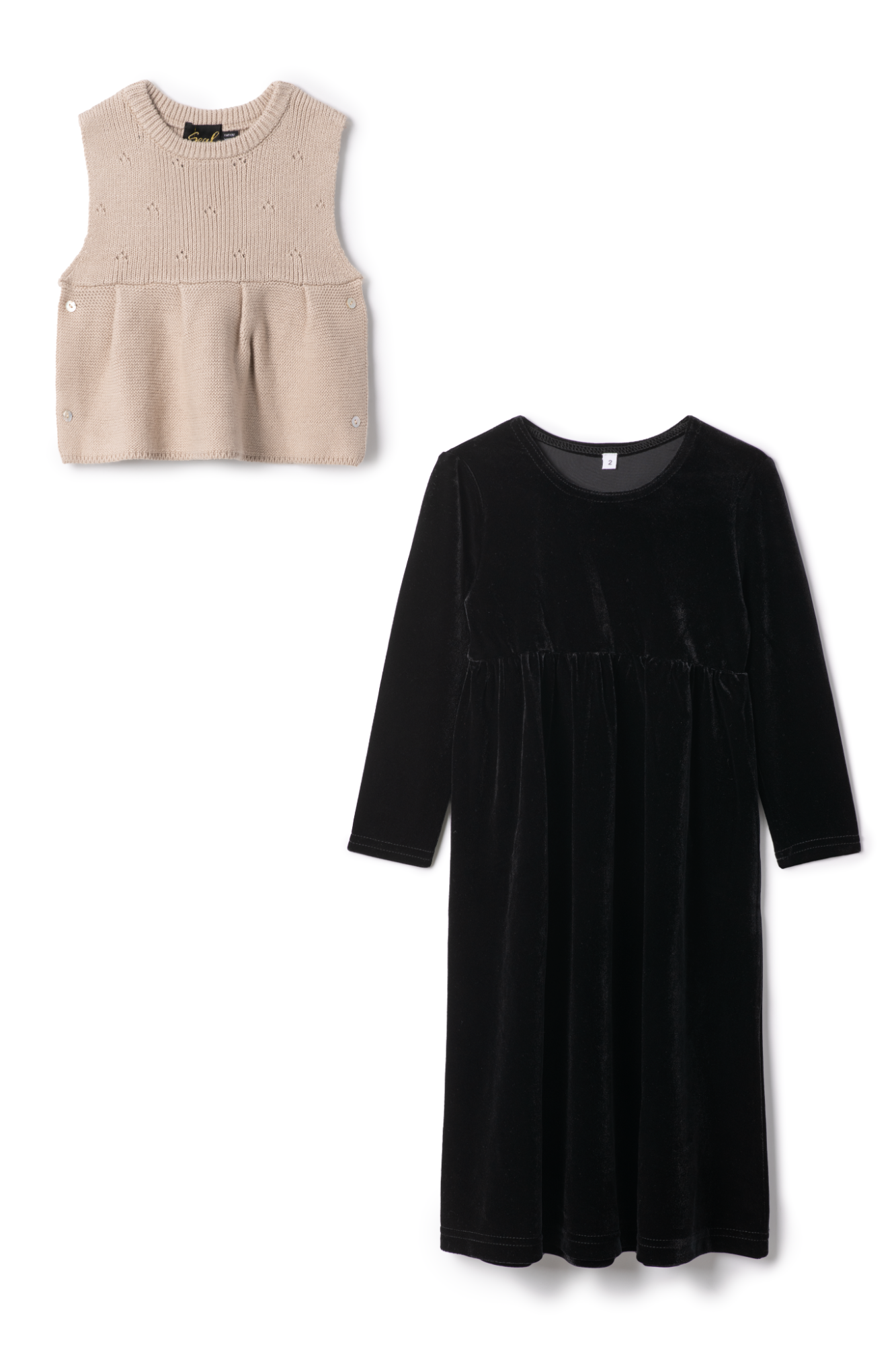 Slinky Velour Robe Black Dark Almond
