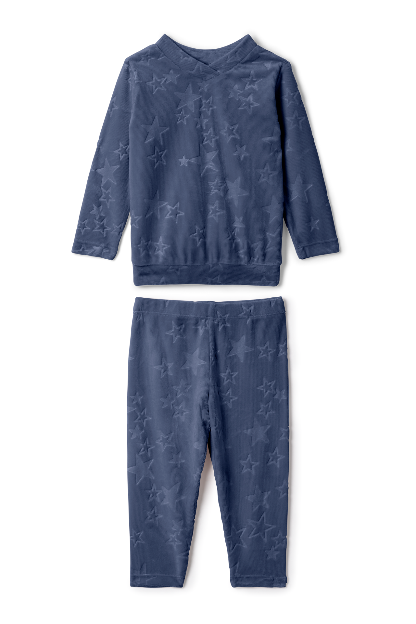 Embossed stars 2PC Set Blue