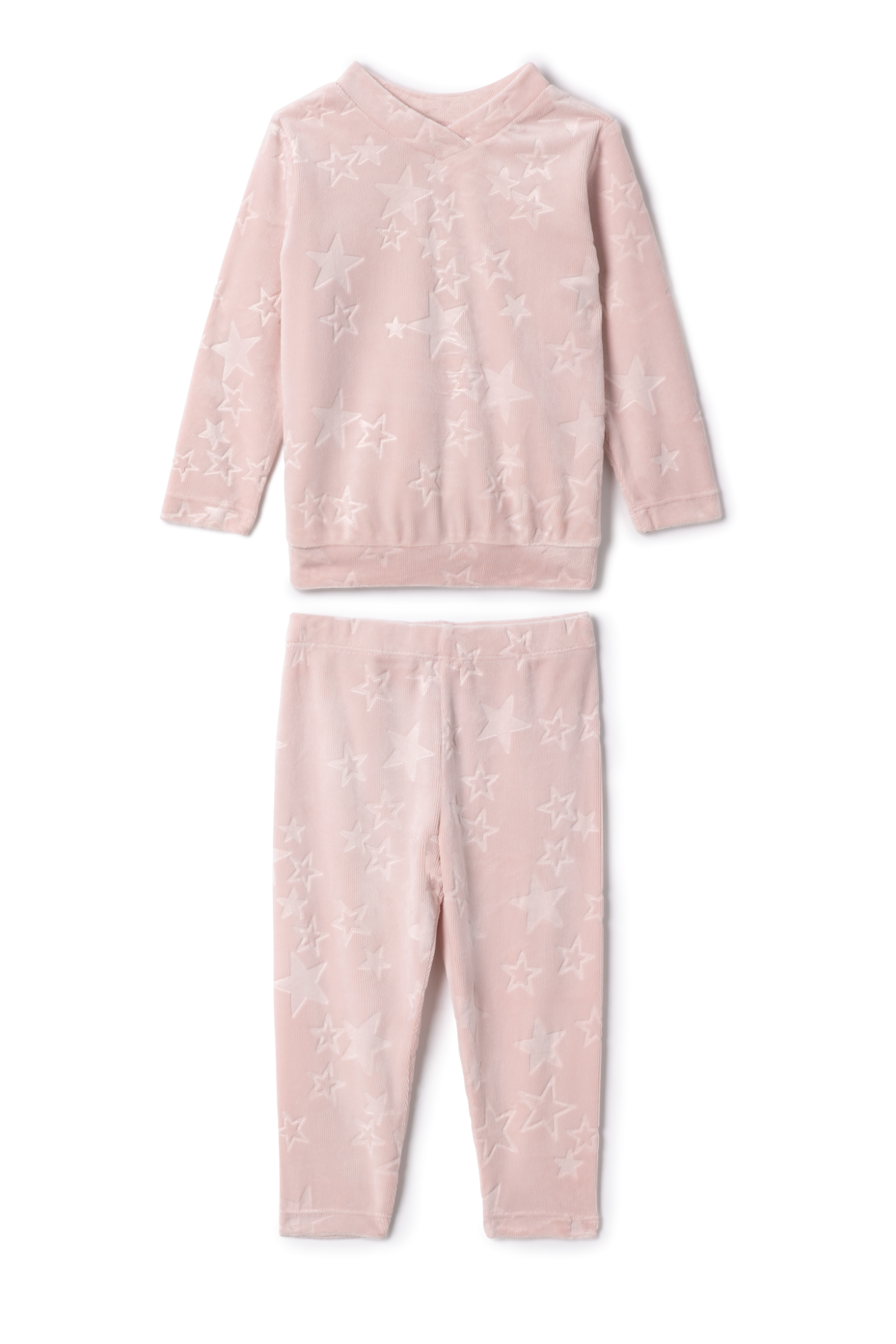 Embossed stars 2PC Set Pink
