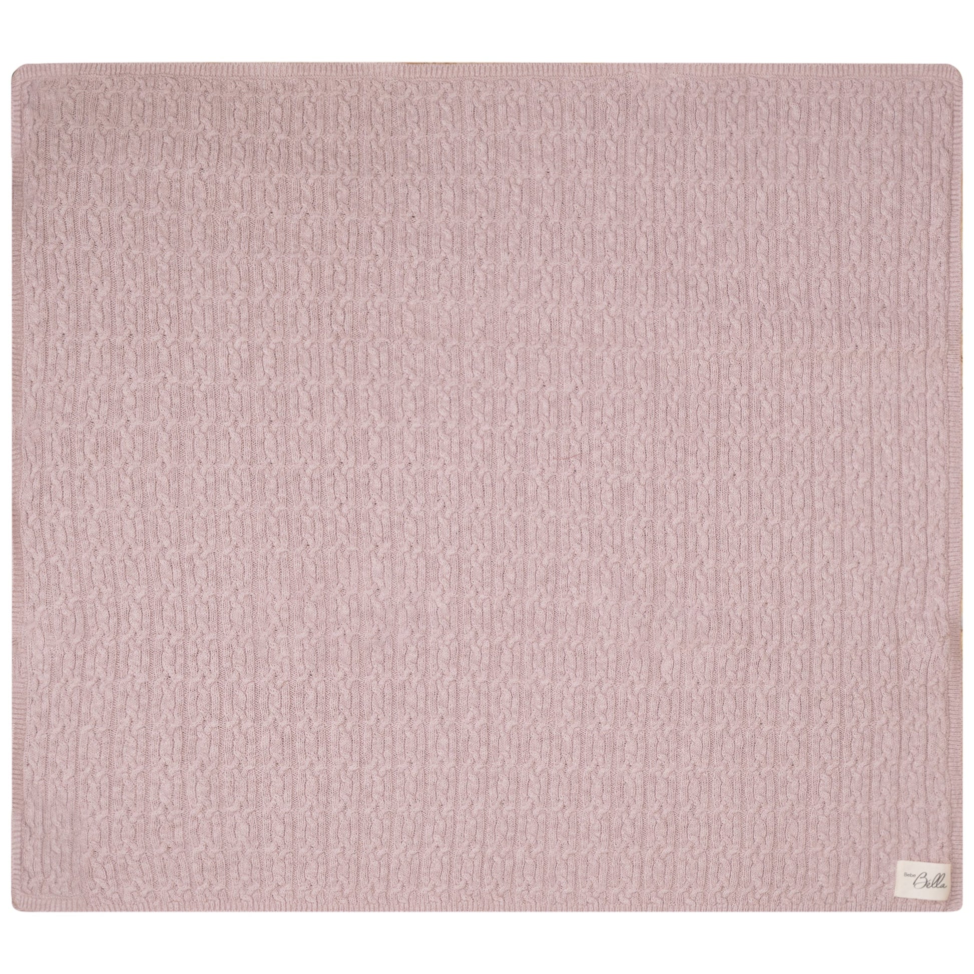 Mix Cable Knit Blanket Pink Mix One Size