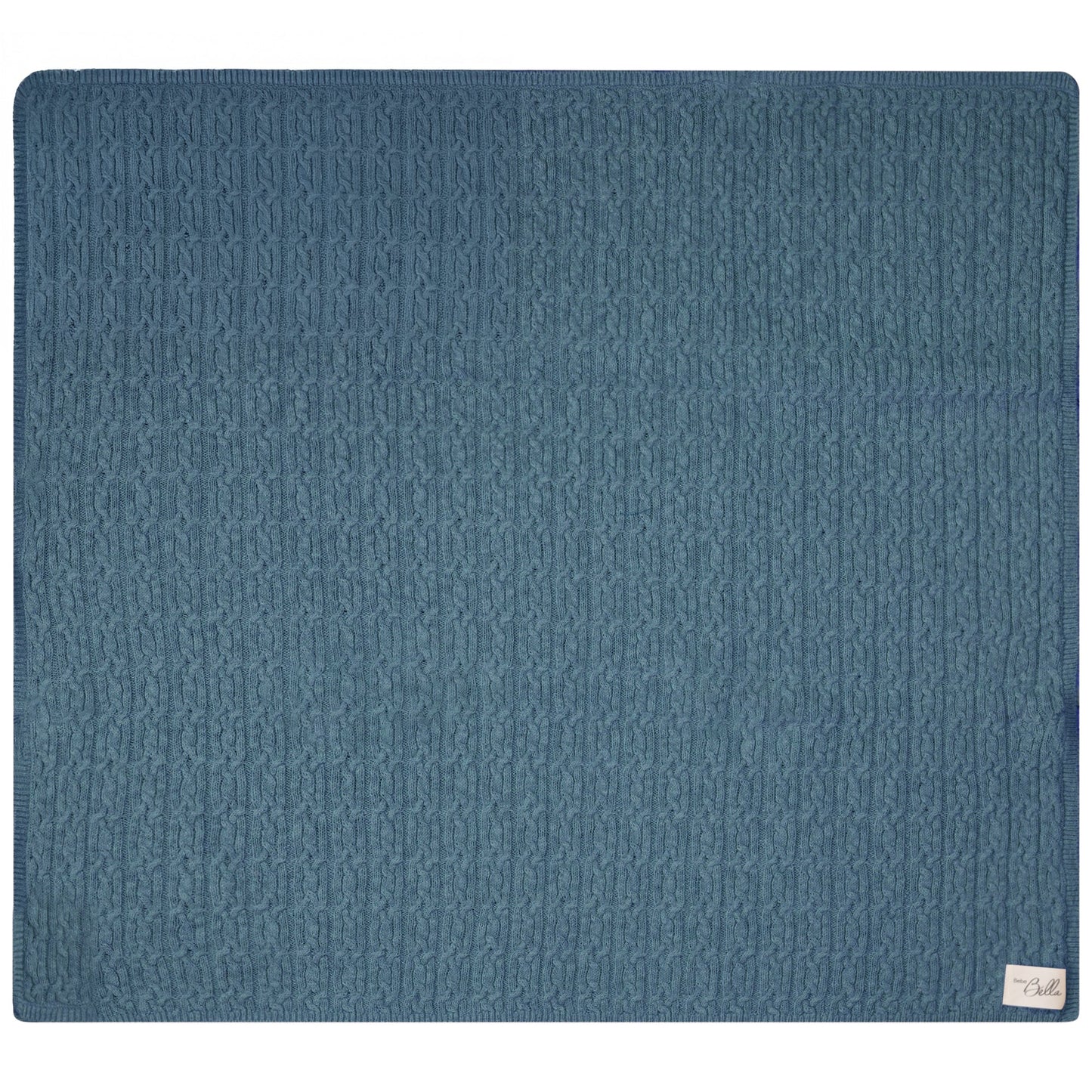 Mix Cable Knit Blanket River Blue Mix One Size