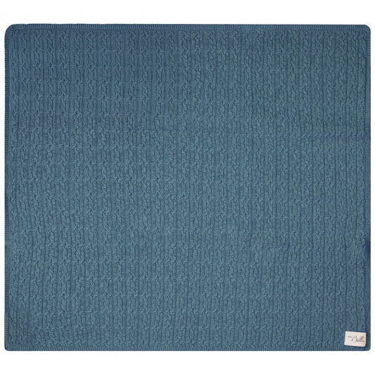 Mix Cable Knit Blanket River Blue Mix One Size