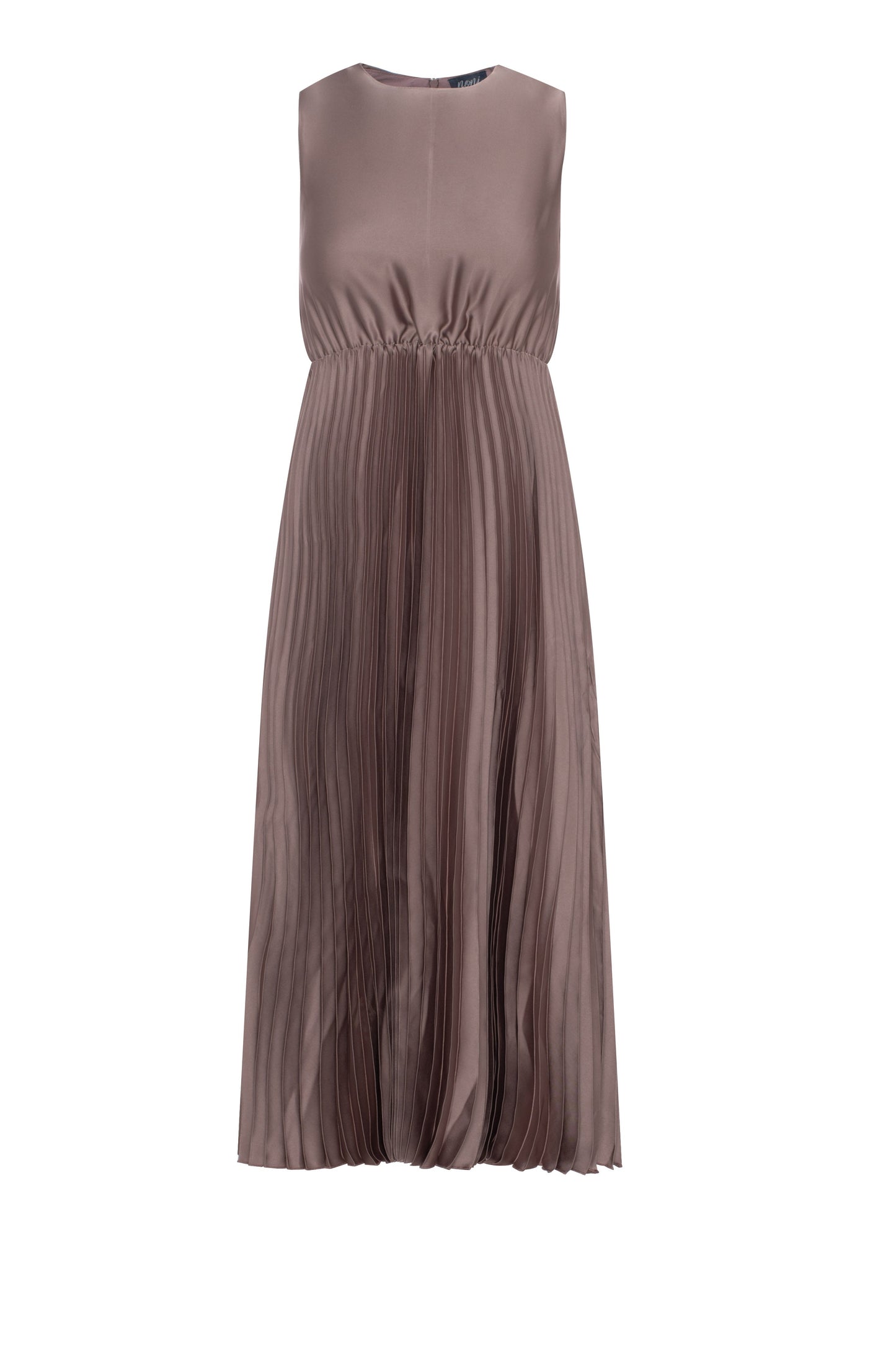 Pleated Jumper Brown Mauve