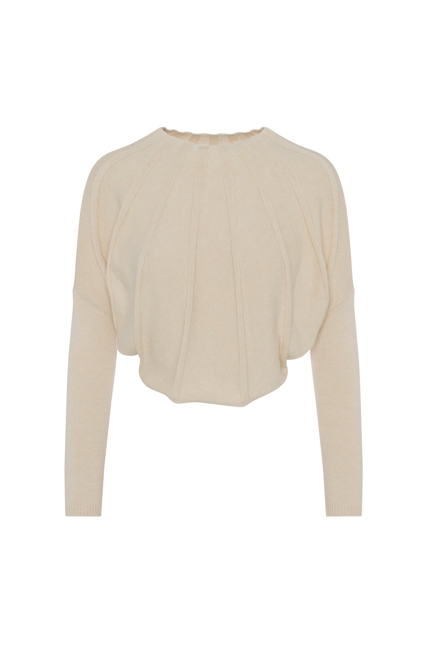 Tacked Knit Sweater Dark Almond Mix